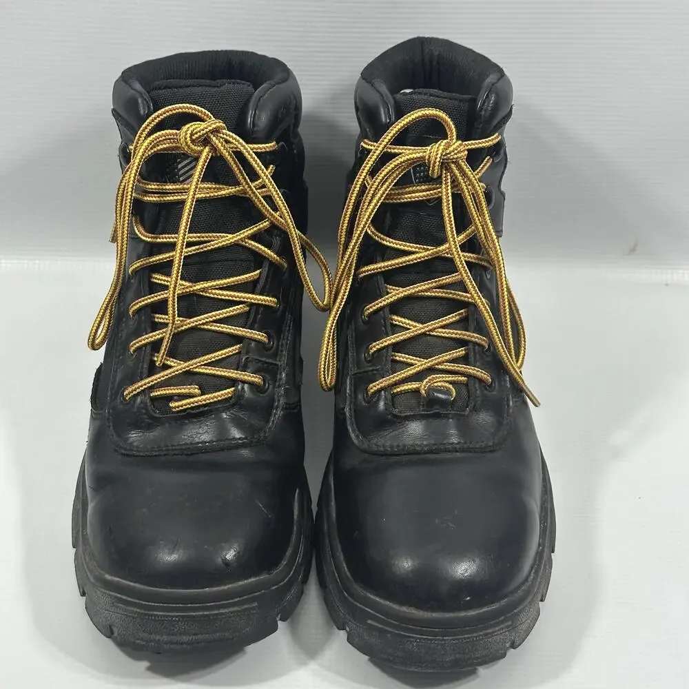 Skechers Tactical RelaxedFit Boots Mens Size 7 Black Leather Waterproof Work